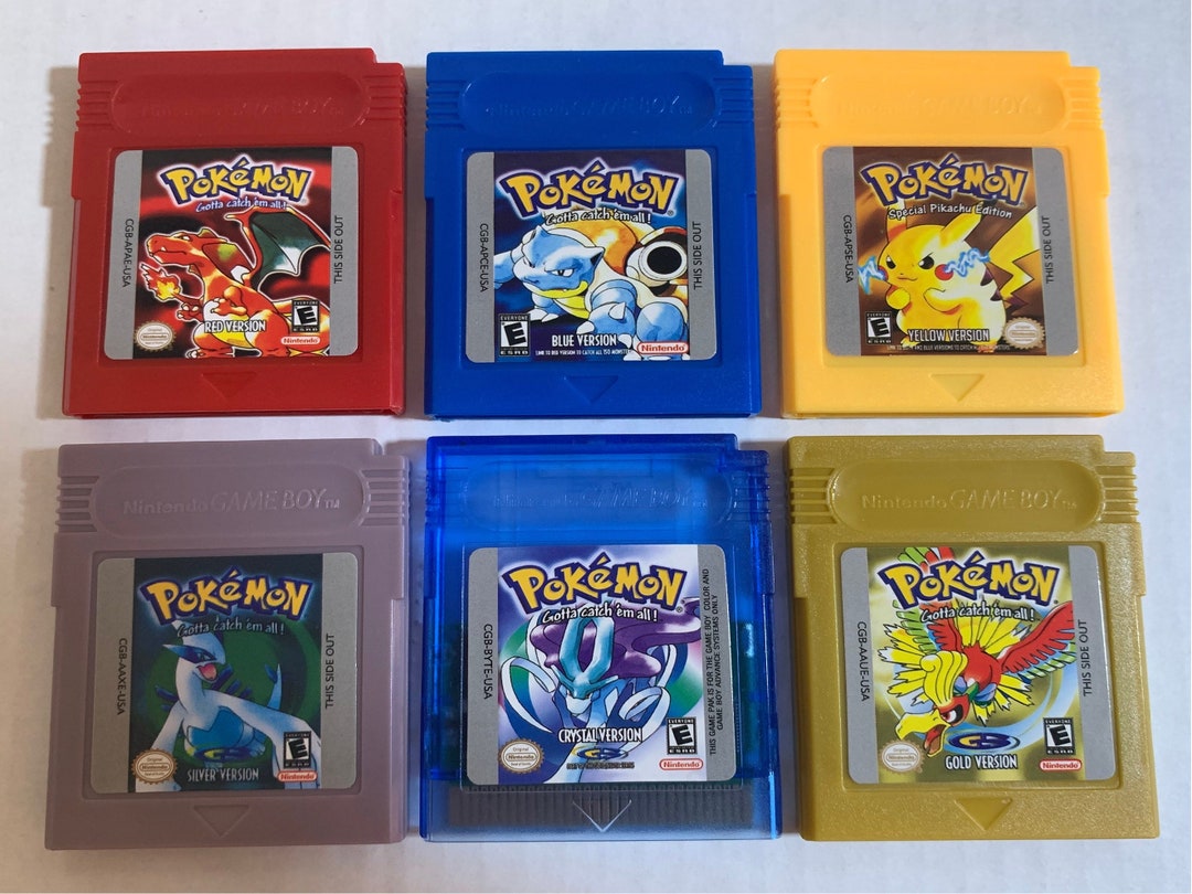 Nintendo Pokemon Games GBC Gameboy Color English Etsy