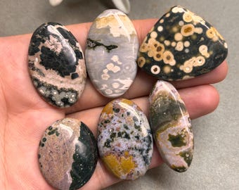 天然トルマリン カボション 6 個入り、形状が混在した卸売りの最高品質