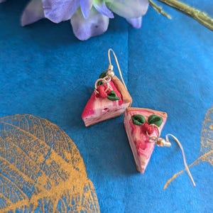 Raspberry Cheesecake Earrings
