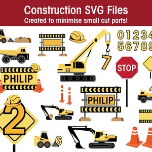 Construction Truck Crane Cake Topper SVG cricut files