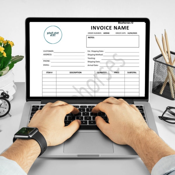 Printable Invoice Template | Editable Business Receipt | Digital Download