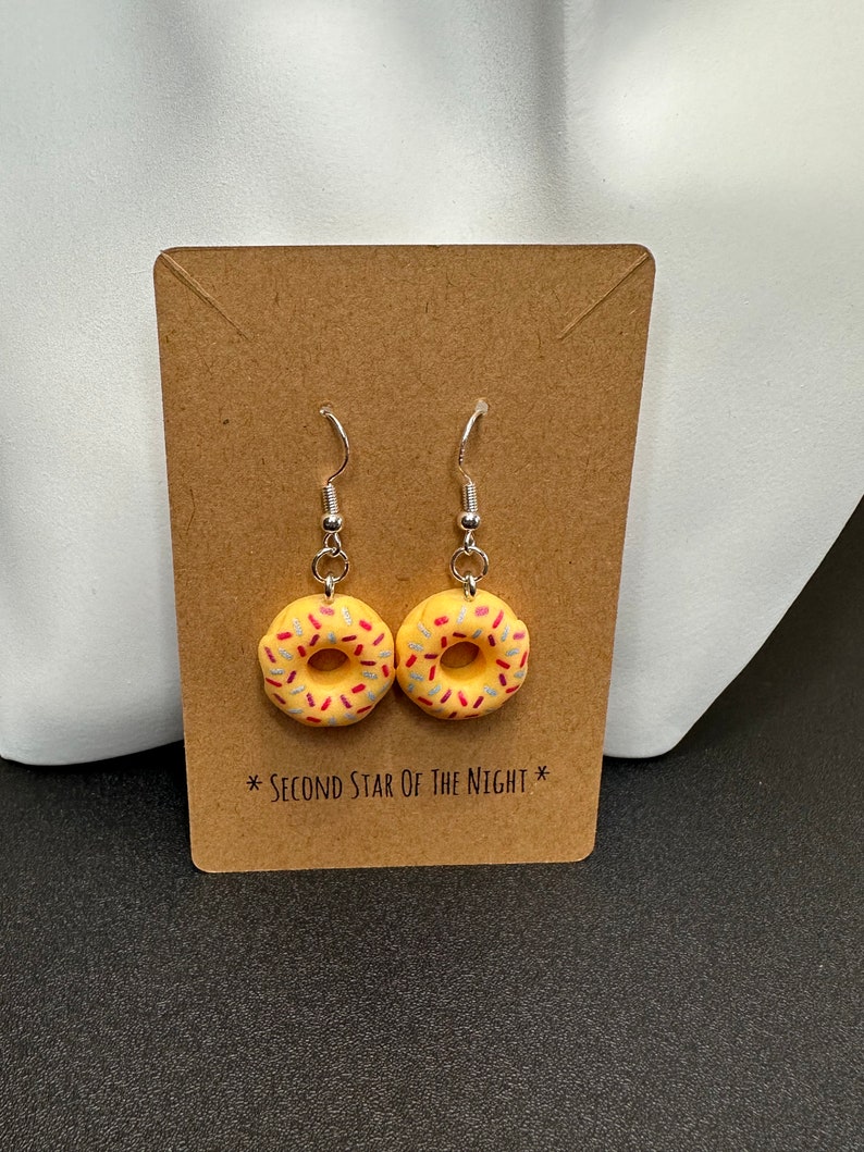 Donut Earrings with sterling silver hooks image 6