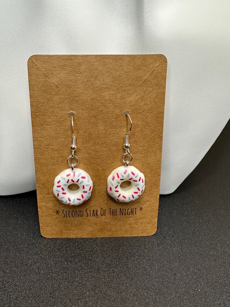 Donut Earrings with sterling silver hooks image 7