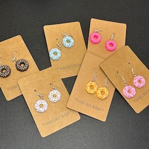 Donut Earrings with sterling silver hooks image 10