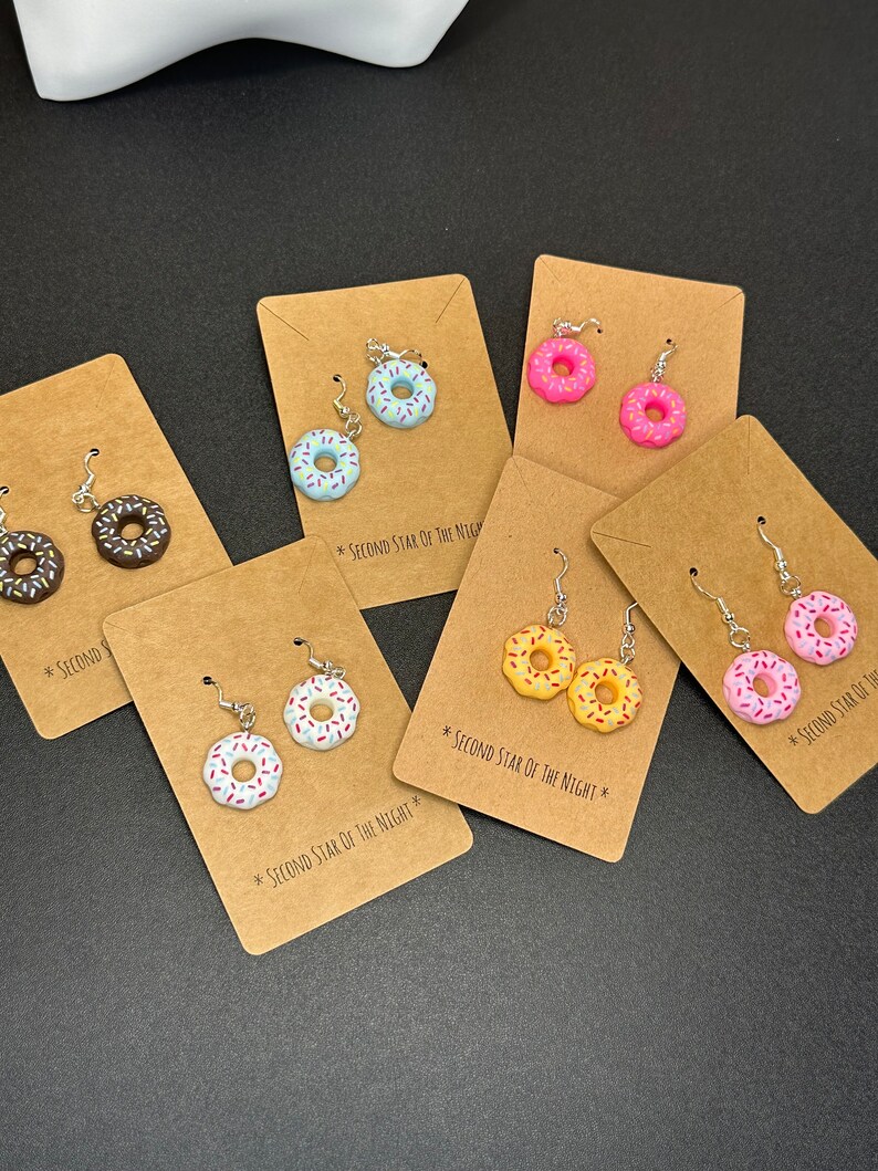 Donut Earrings with sterling silver hooks image 10