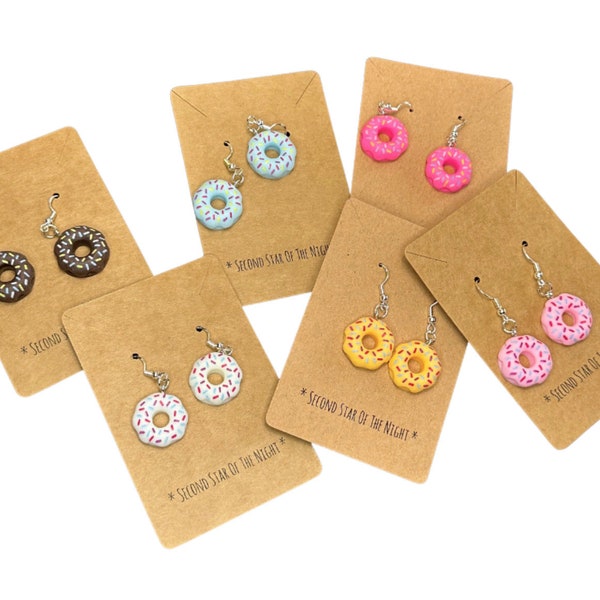Donut Earrings with sterling silver hooks