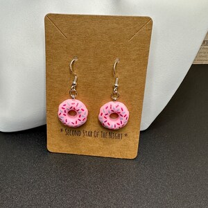 Donut Earrings with sterling silver hooks image 5