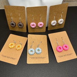 Donut Earrings with sterling silver hooks image 4