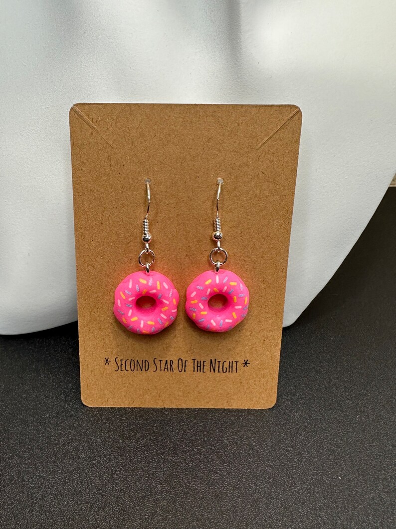 Donut Earrings with sterling silver hooks image 8