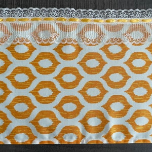Handmade placemats set of 4, orange off white rectangle placemats, indoor outdoor placemats,decorative placemats,dining table mats