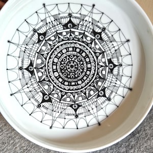 Vintage Rosenthal Porcelain Bowl, Theo Baumann, Mid-Century Modern Graphic Design