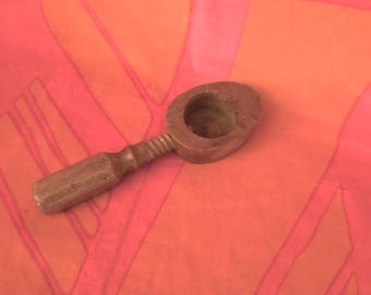 Handmade Carved Wood Nutcracker - Unique Screw Type Design