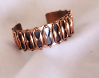 Vintage MCM Renoir fine costume jewelry copper adjustable cuff bracelet