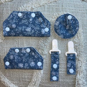 Denim Floral Handmade Tube Set