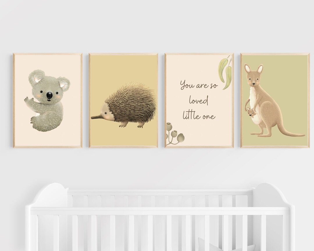 SET OF 5 Australian Animal Nursery Print | Children's Room | Nursery ...