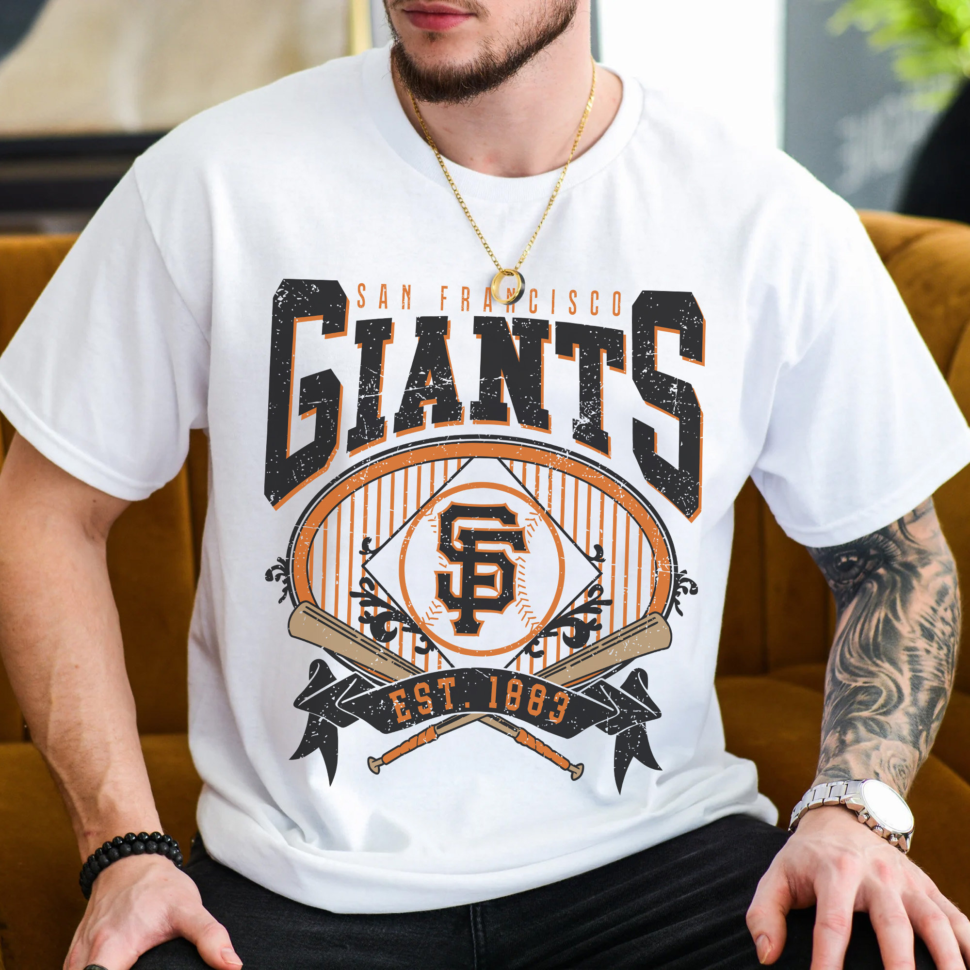 Vintage New York Giants T-Shirt Selected By Villains Vintage