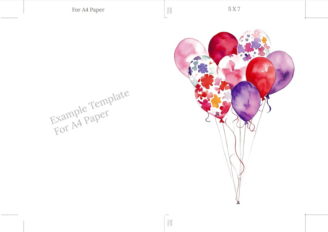 Printable 5x7 Birthday Card Instant Digital Download - Etsy