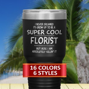 Florist, Florist Travel Mug, Gift for a Florist, Gift idea for a Florist, Florist Mug, Florist  Gifts, Florist Travel Mugs, Profession Mug&#39;s
