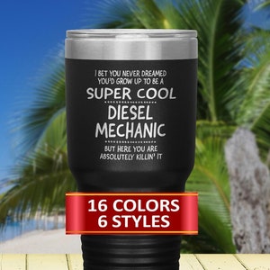 Diesel Mechanic Travel Mug&#39;s, Diesel Mechanic Gift Idea&#39;s, Gift for a Diesel Mechanic, Gift idea for a Diesel Mechanic, Profession Mug&#39;s.