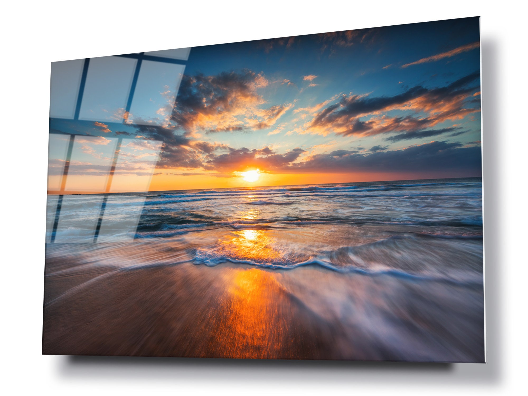 Sunrise Seascape Glass Wall Art, Modern Home Decor - Etsy