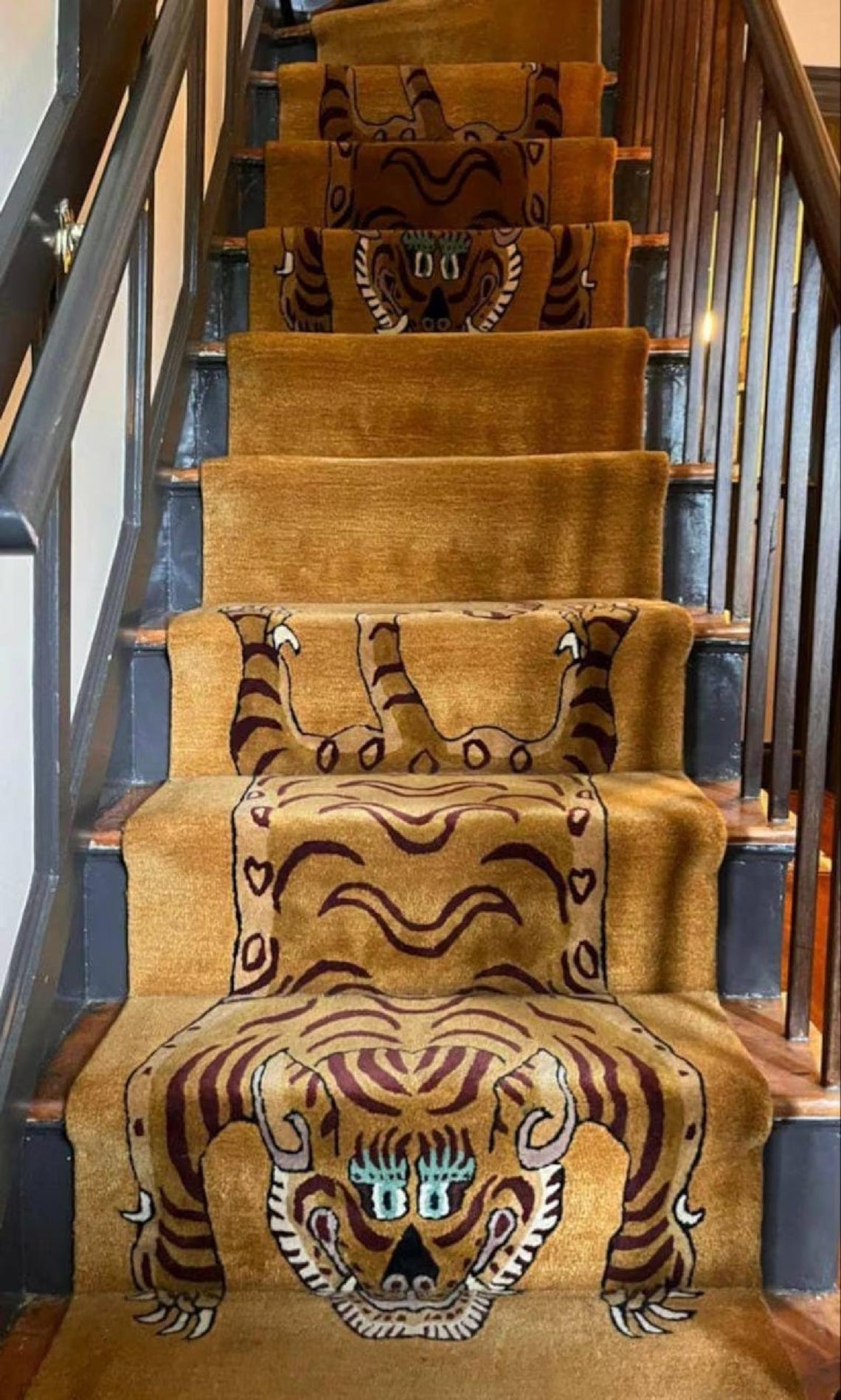 Tiger Runner Rug, Gold Wool, Modern Hand-tufted Design - Etsy