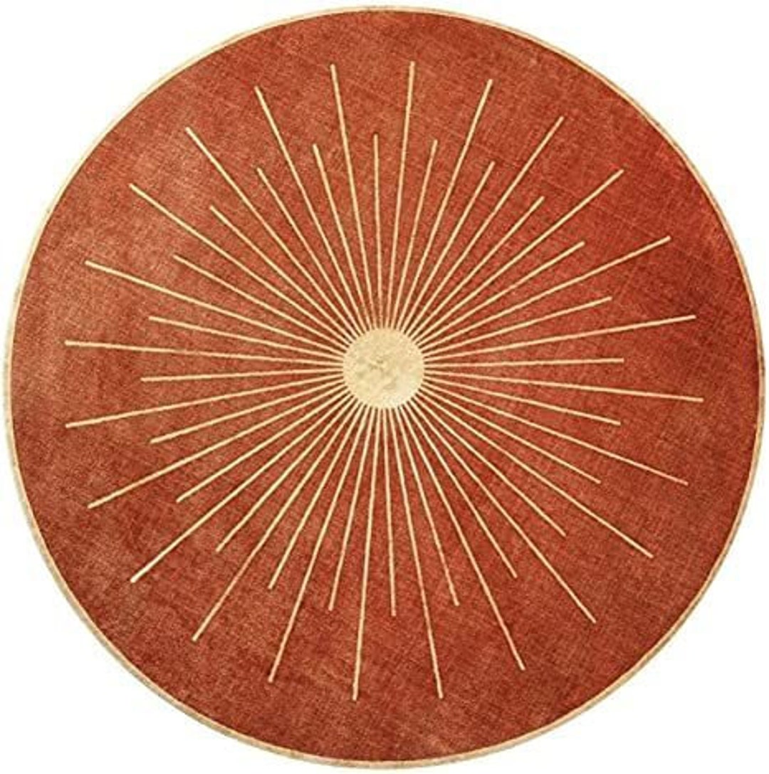 Round Rug Modern Designer Rug Hand Tufted Wool Rug Area Rug for Living Room and Bedroom Circular