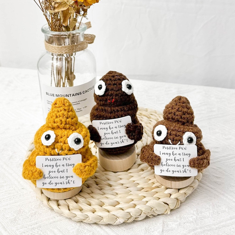 Crochet Pattern for Poop Handmade Positive Poo Tiny Crochet Etsy