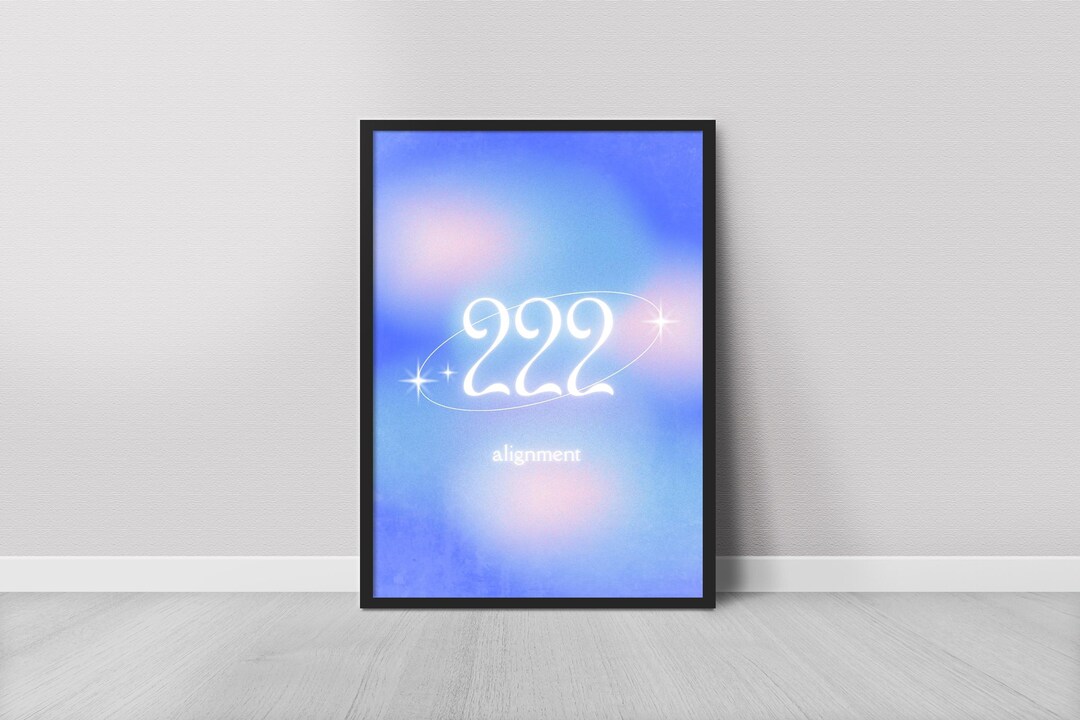 222 Alignment | Angel Number Printable Poster | Spiritual Wall Art ...