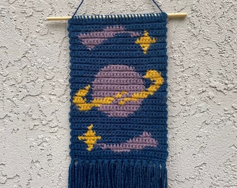 Crochet Pattern | Saturn Wall Hanging | Saturn Wall Hanging Pattern | Crochet Wall Hanging Pattern | PDF Digital Download