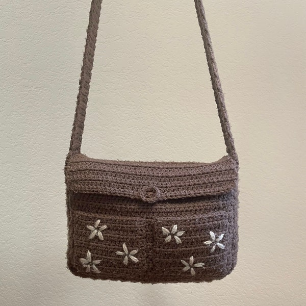 Patron au crochet | Sac messager fleuri | Modèle de sac messager au crochet | Téléchargement numérique PDF