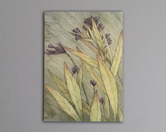 Wild Flowers Greeting card with envelope | Art Card | Birthday Card