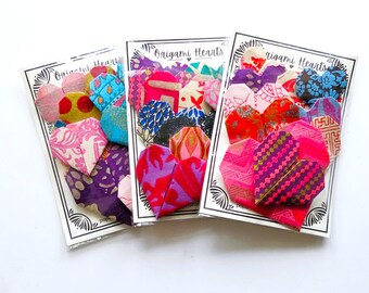 Handmade Origami Hearts | Lokta & Cotton Paper, Set of 10