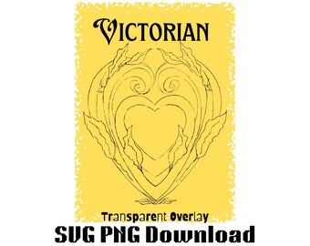 Viktorianskt hjärta | Handritat SVG-PNG-format