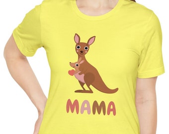 Känguru-tröja, mamma-tröja, mamma-tröja, mamma-tröja, mors dag-present, söt mamma-känguru och baby Joey, gravidpresent, söt mammapresent