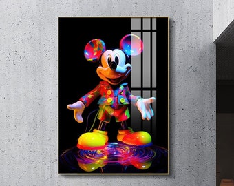 Mickey Mouse Modern Art Print: Colorful Cartoon Pop Art (Digital Download)