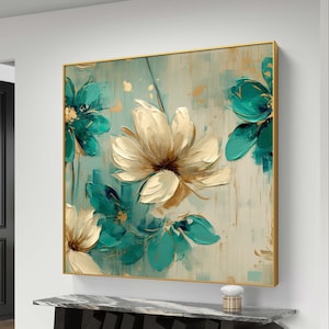 White and gold flower  luxury art printable, Download, luxury gold flower  wall art prints, bedroom white flower wall decor printable art