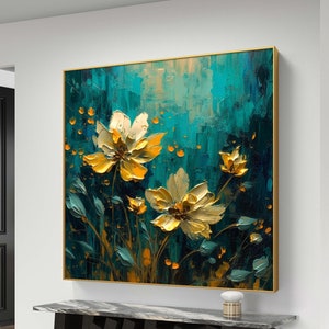 gold flower  luxury art printable, Download, luxury gold flower  wall art prints, bedroom white flower wall decor printable art
