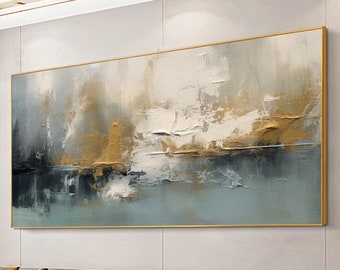 Large Abstract Collage Painting: Neutral Modern Wall Art (Digital Download)