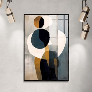 Contemporary Printable Wall Art, Geometric Abstract Painting, Digital Download