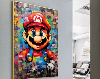 Super Mario&#39;s Graffiti Adventure poster | Digital Download | Wall Art | Home Decor | artwork | printable