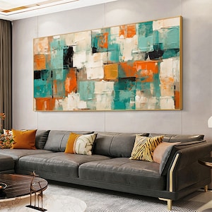 Large Abstract Painting, Large Modern wall art, Abstract Collage, Neutral Wall Art, Printable Abstract Art