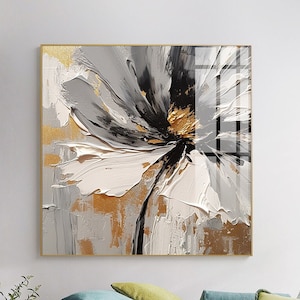White and gold flower  luxury art printable, Download, luxury gold flower  wall art prints, bedroom white flower wall decor printable art