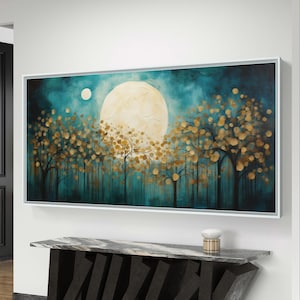 Emerald gold foil art Large abstract green gold oil painting Print | Wall Art, Printable, Digital Download, Home Decor, Drawing, Minimalist
