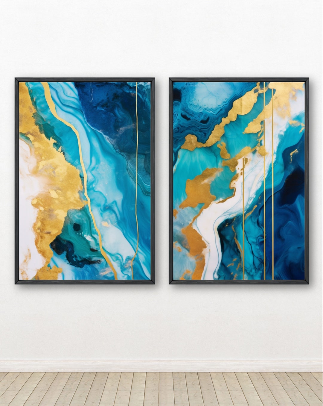 Abstract Art Print Set Modern Wall Art Set of 2 Nordic Prints Modern ...
