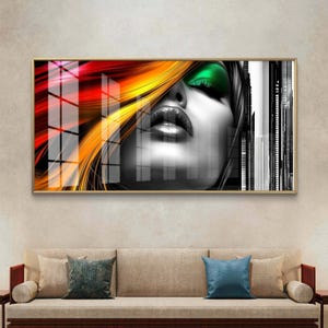 Colorful Glamour Woman Portrait - Digital Art for Modern Wall Decor