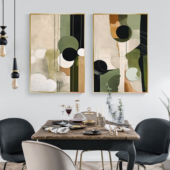 ビンテージ　MODERN GEOMETORIC ART PRINT PixonSign Framed Mid-Century Modern Vintage Bright Polygon