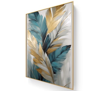 White and Gold Leaf Luxury Art Printable, Download, Luxury Gold Leaf ...