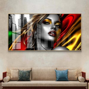 Colorful Glamour Woman Portrait - Digital Art for Modern Wall Decor