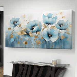 Abstract Flowers Printable Wall Art, Digital Download, Abstract Art, Contemporary, Botanical Art Print, Abstract Art Print