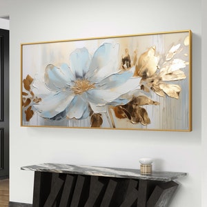 White and gold abstract flowers luxury art printable, White Art Prints, Neutral Modern Wall Art Decor, Minimalist Digital Prints